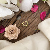 Vriksham Unique  Golden Look Alike Naths/Nose pin-Red-G17515